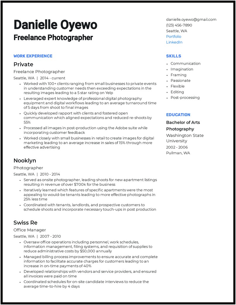 Should You Put Freelance Photography On Resume
