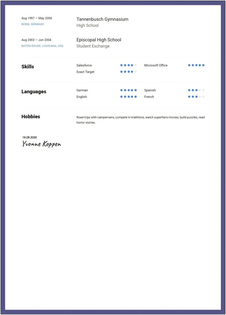 Show Template In Word For Resumes