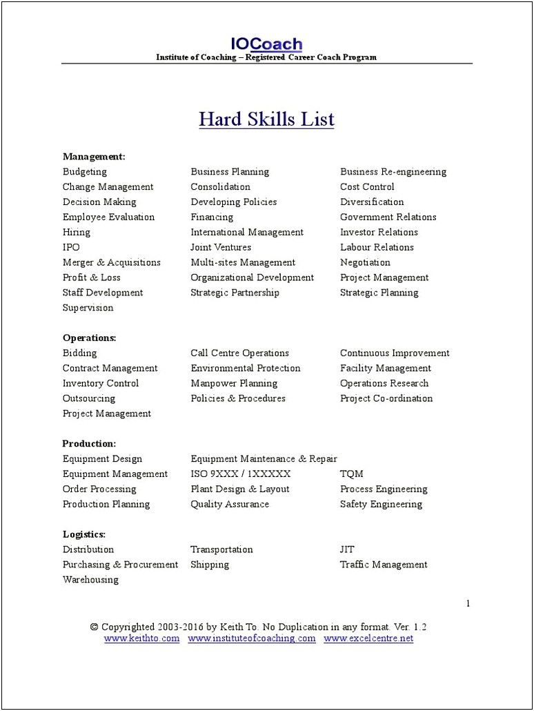 Show To List Skills On A Resume