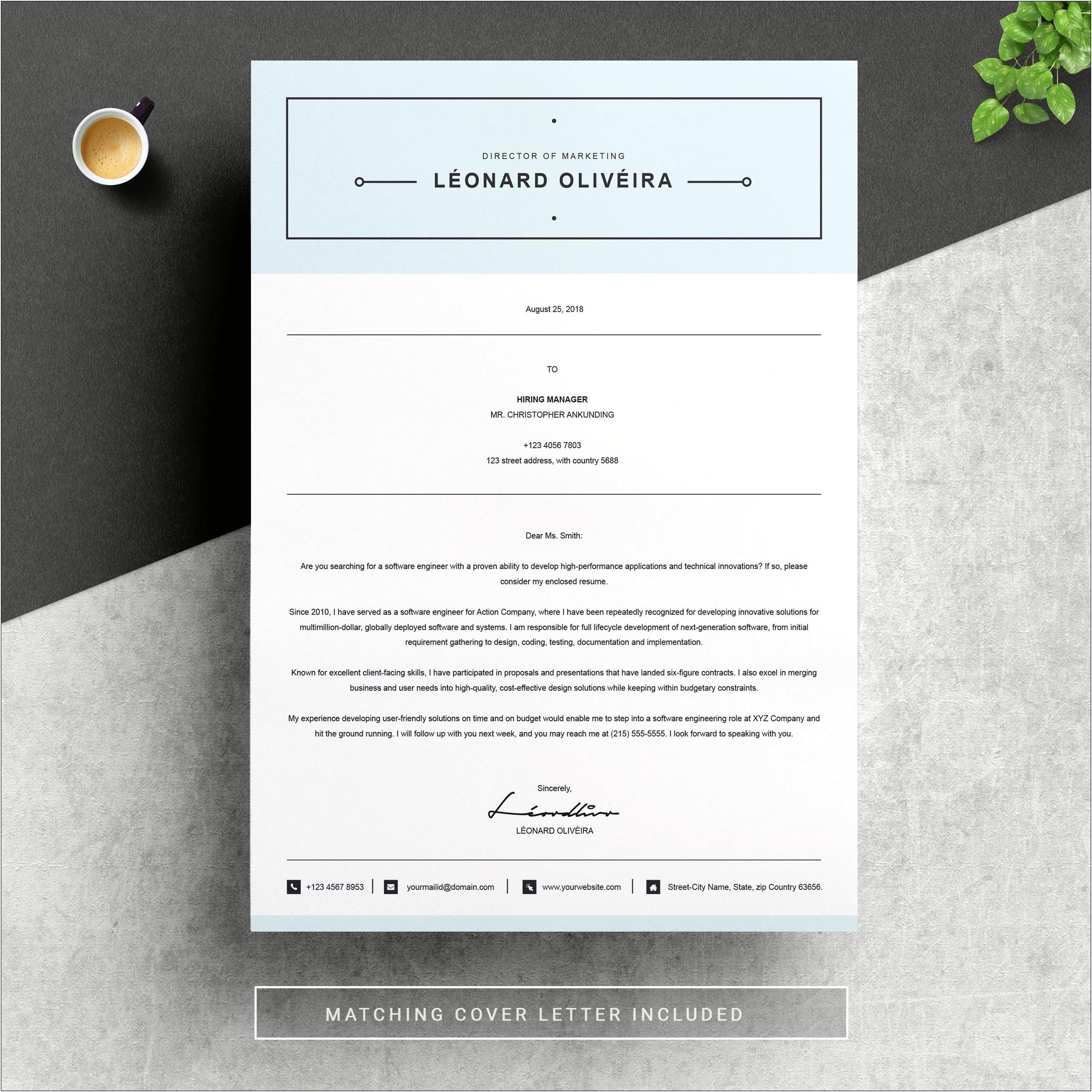 Simple And Beautiful Resume Word Document