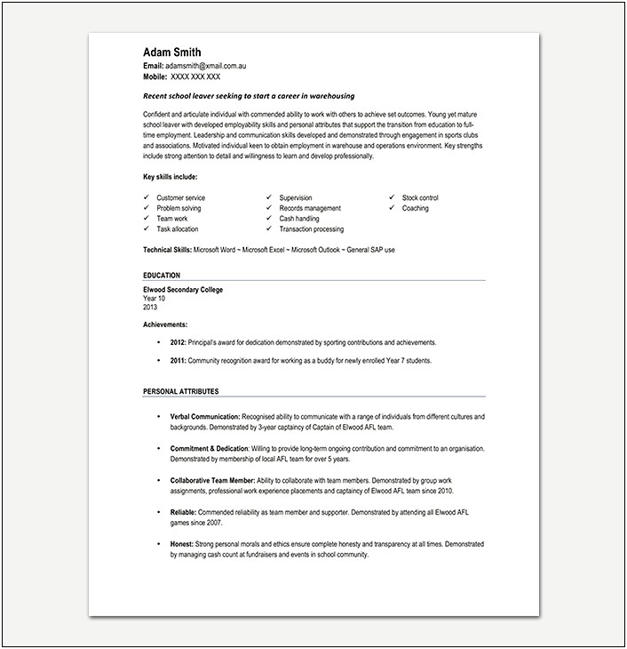 Skills And Abilities For Warehouse Worker Resume