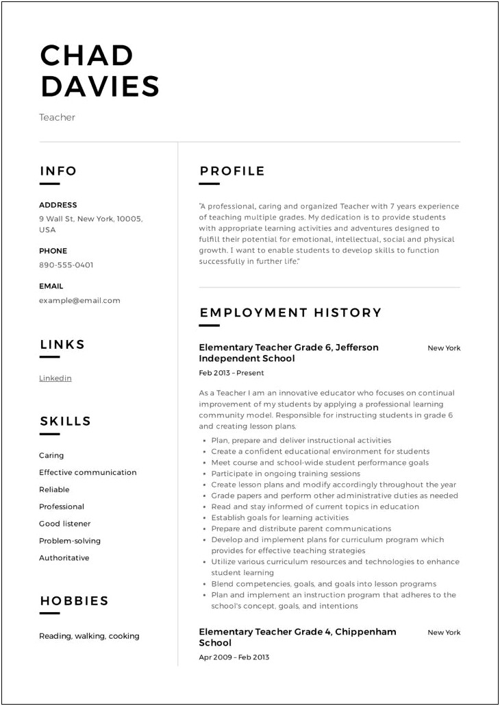 Skills And Expertise To List On Teaching Resume