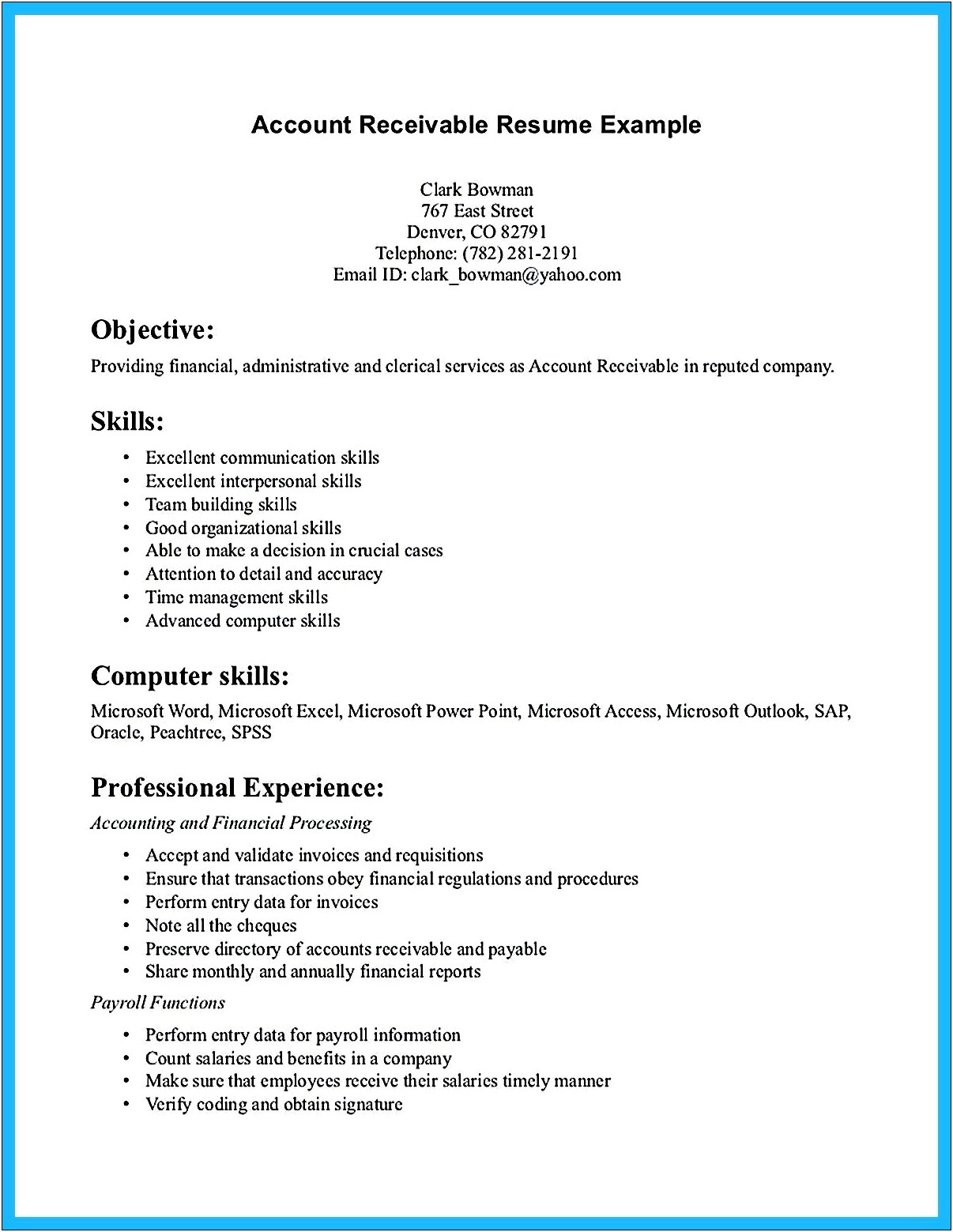 Skills And Strengths On A Resume