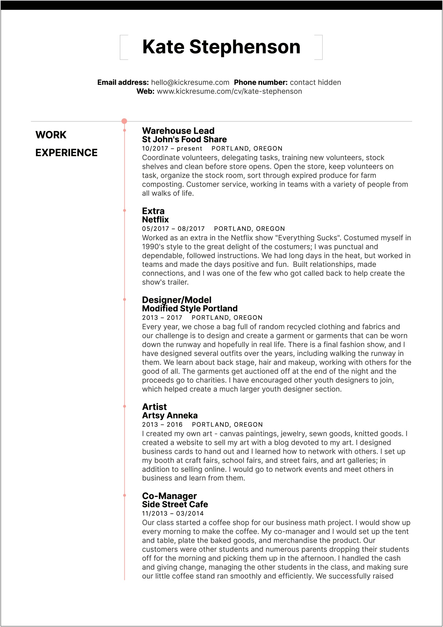 Skills From Coffee Shop On Resume