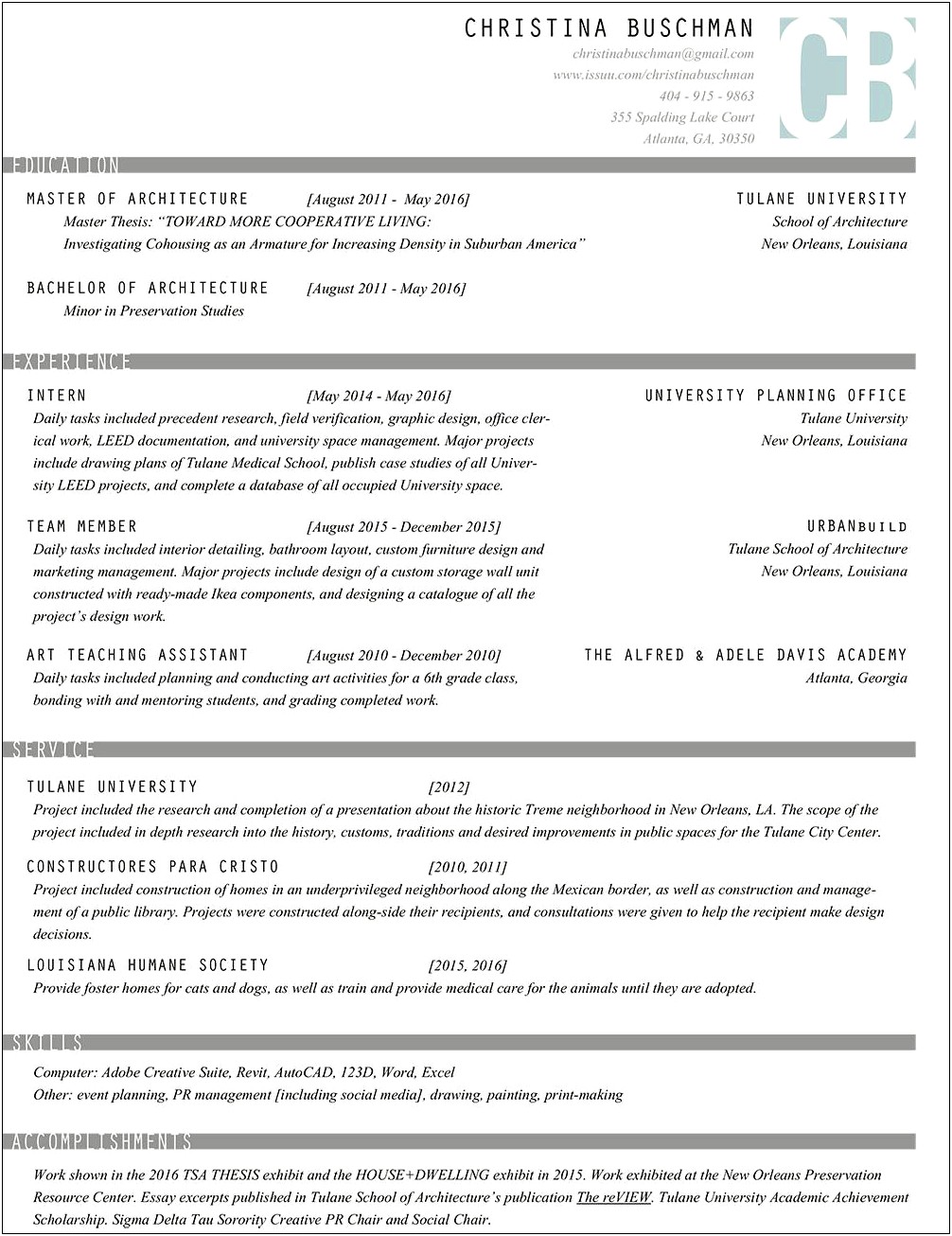 Skills Heading On Resume For Architecture