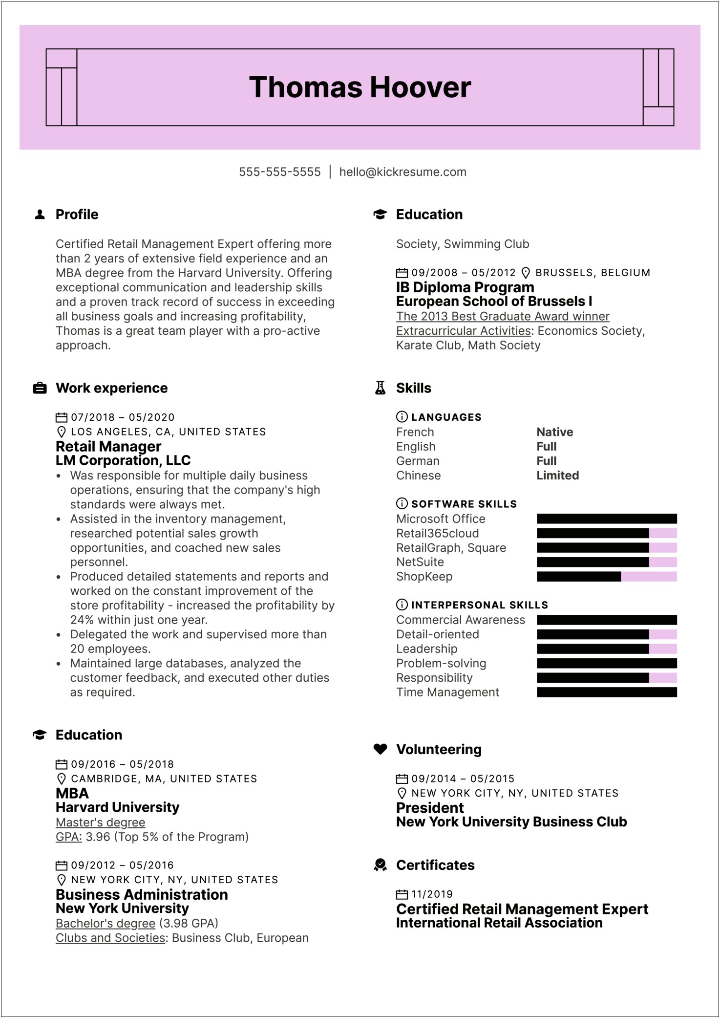 Skills In Time Management For A Resume