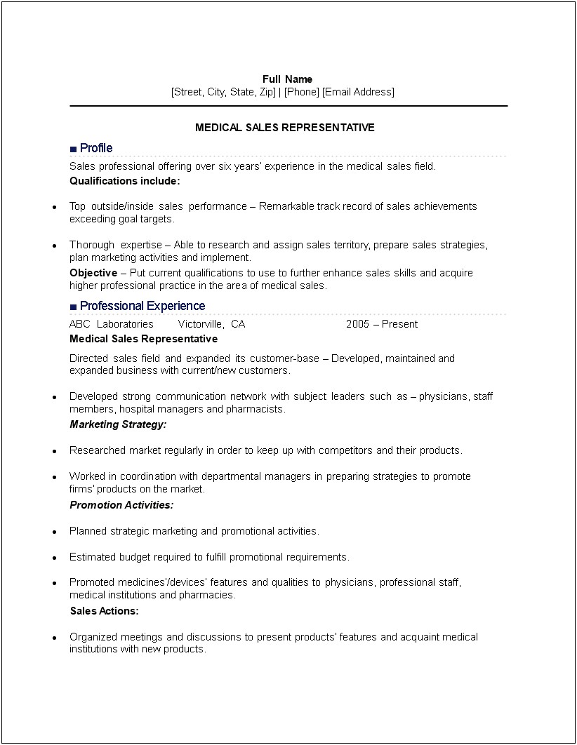 Skills To Have On Resume For Medical Devices