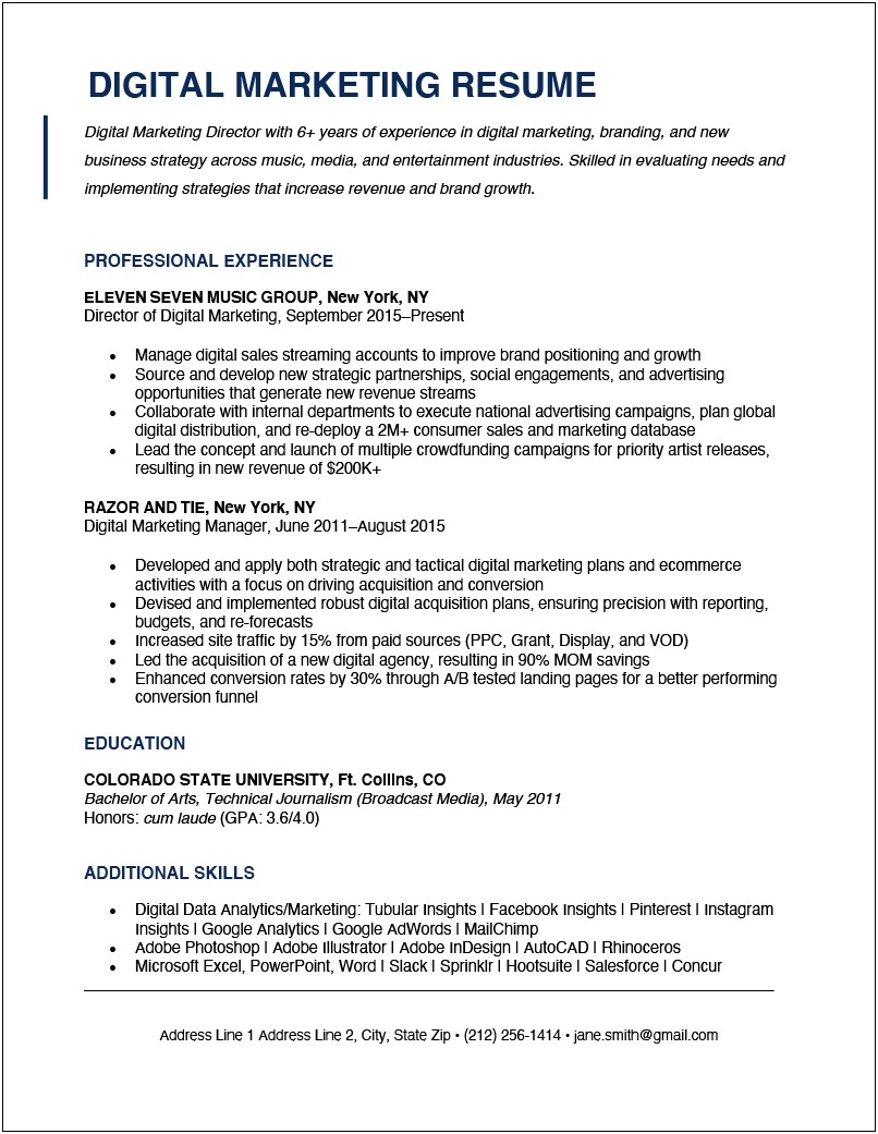 Skills To Include On Social Media Resume