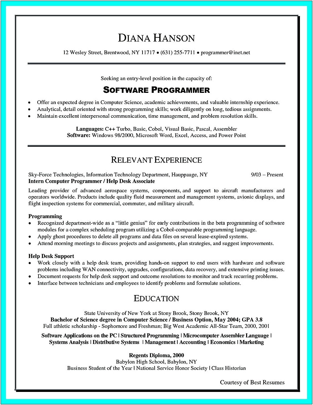 Skills To Put On A Computer Science Resume