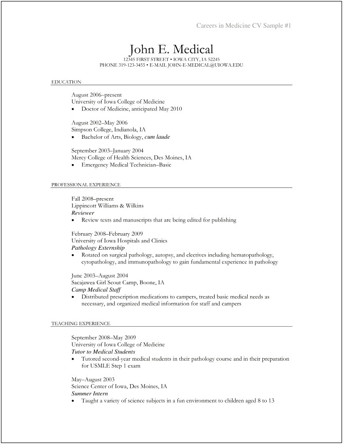 Skills To Put On Resume For Medical Field