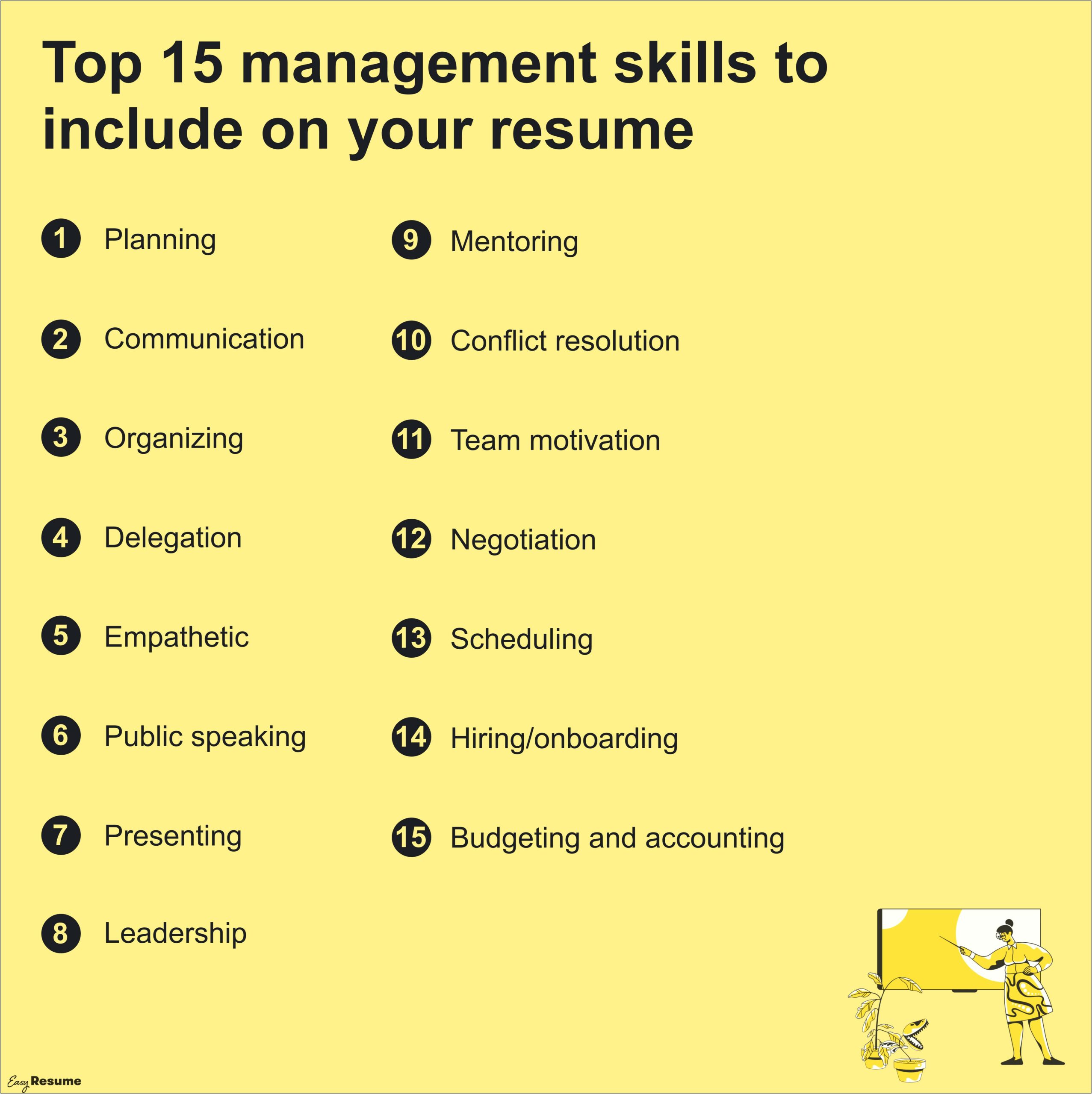 Skills To Put On Resume Management Examples