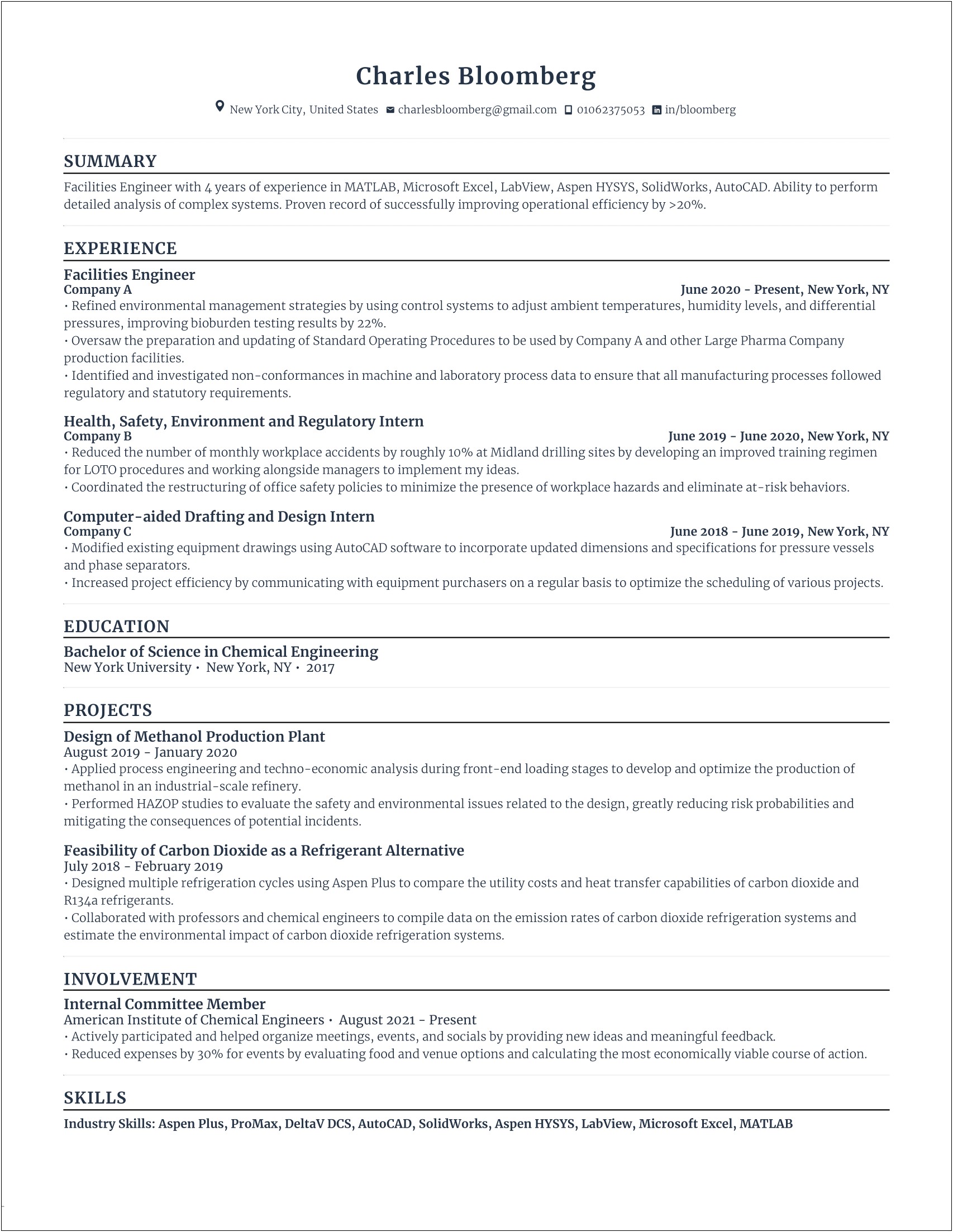 Small Business Owner Resume For New Job