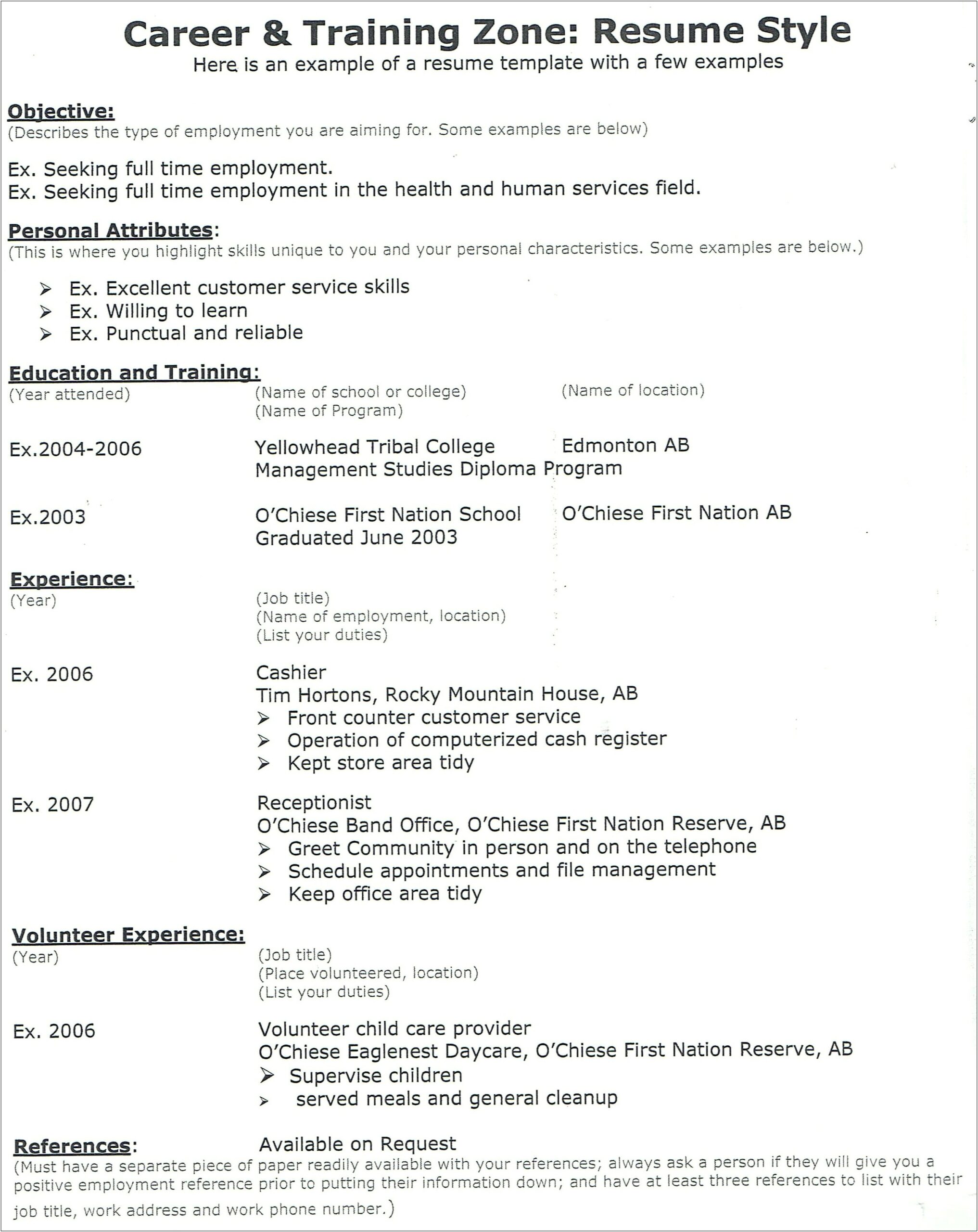 Snow Removal Self Employed Resume Samples