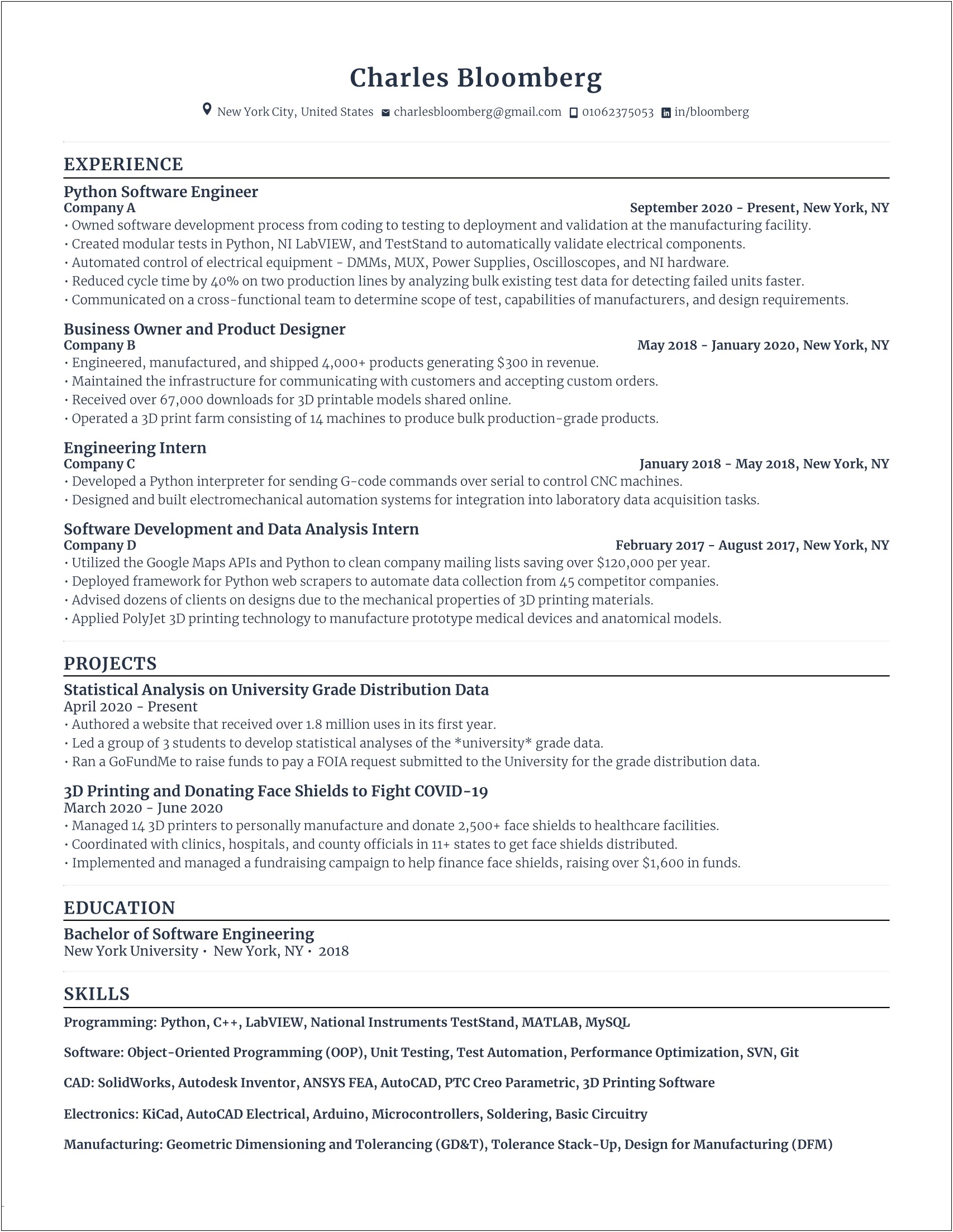 Software Automation Engineer Resume Cover Letter