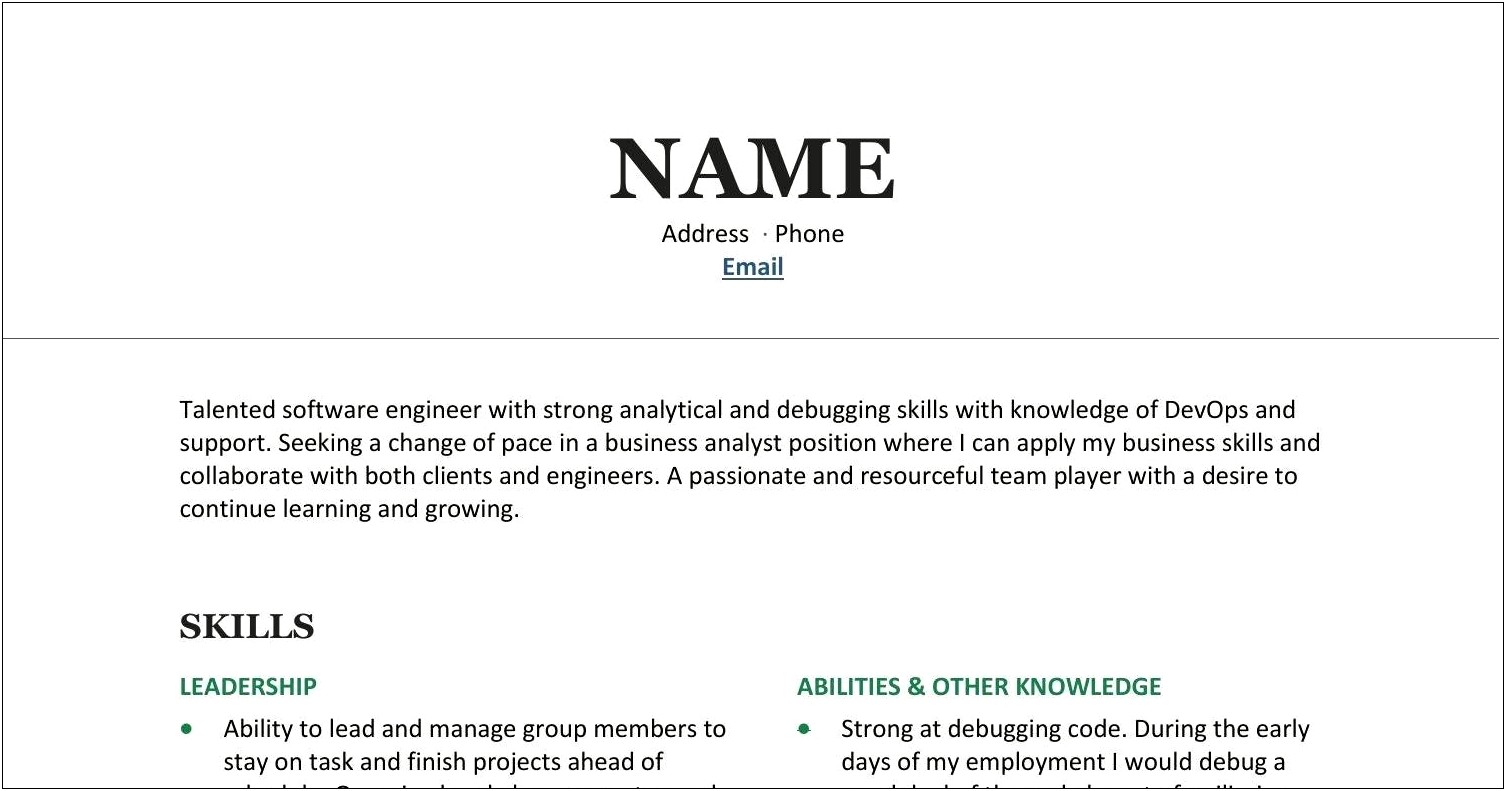 Software Engineer Lead Manage Team Resume