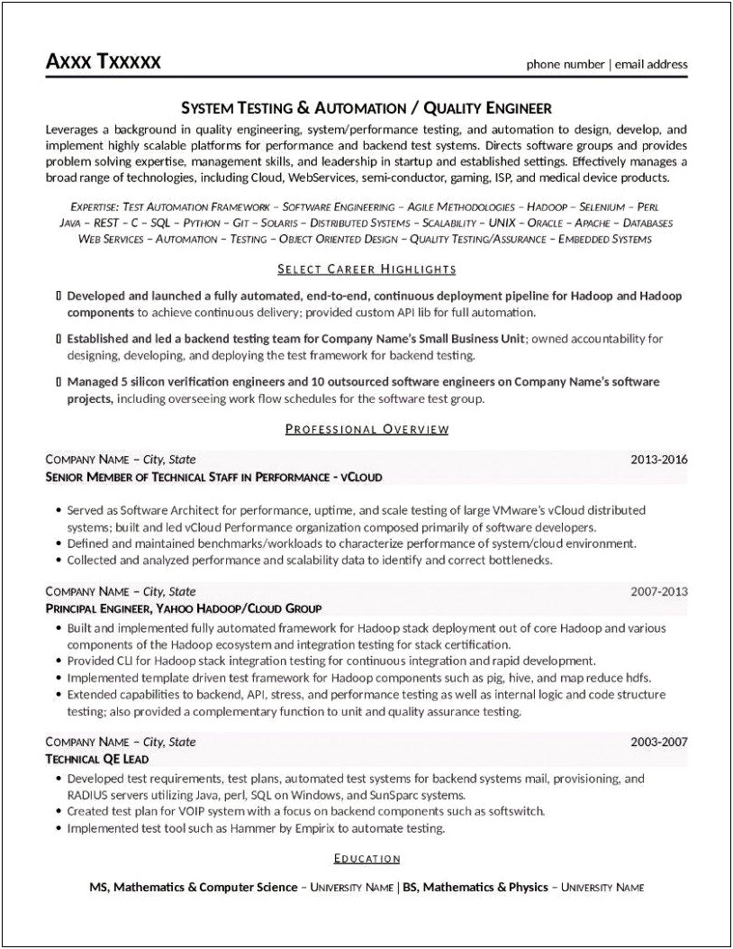 Software Engineer Resume Action Words For Technology