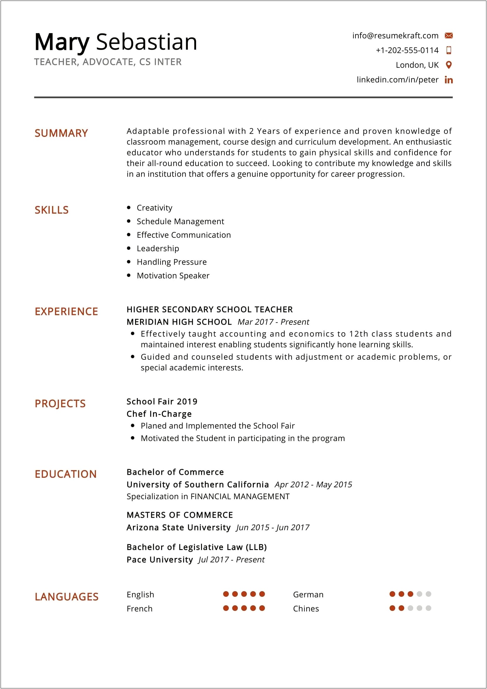 Special Education Teacher Resume Examples 2012