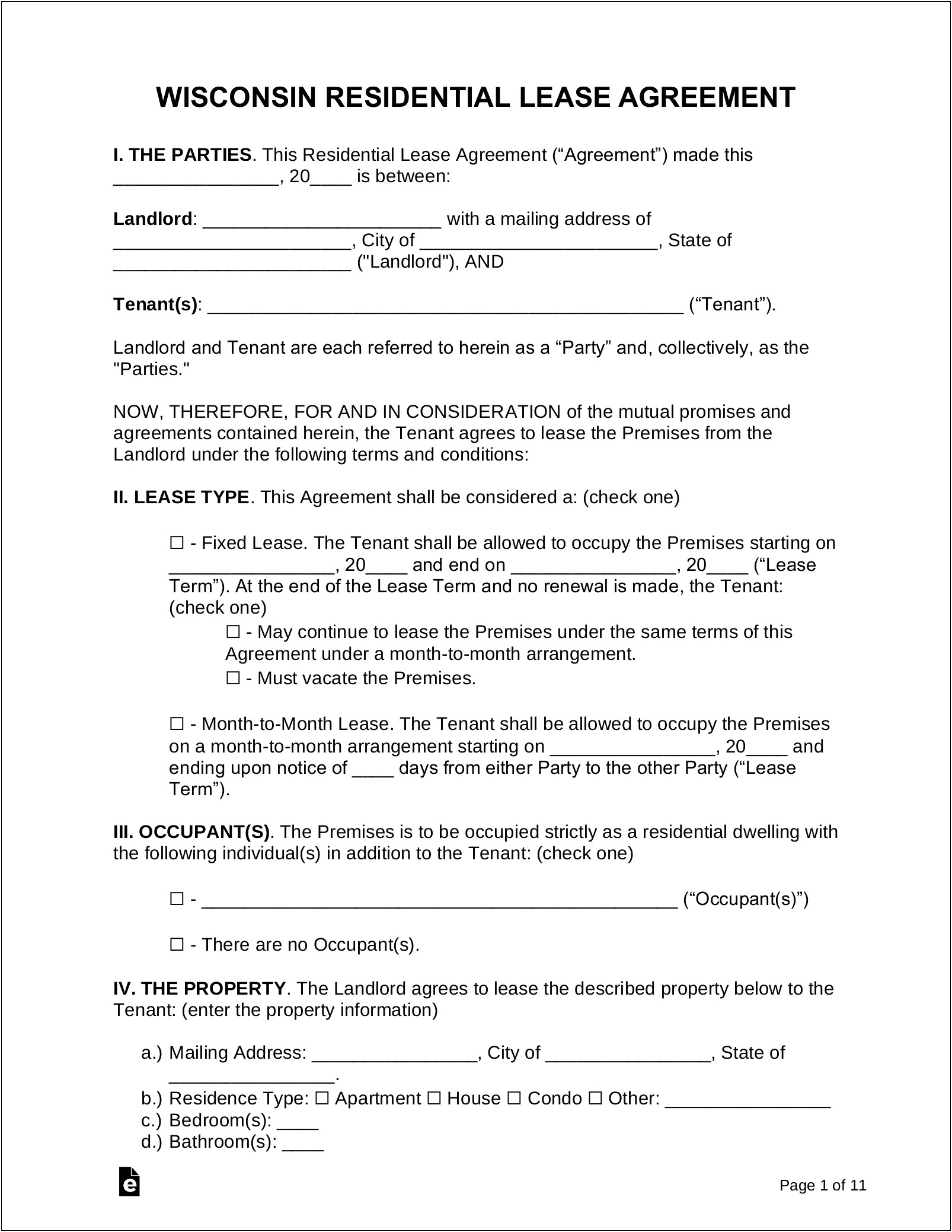 Storage Space Rental Agreement Residential Free Template