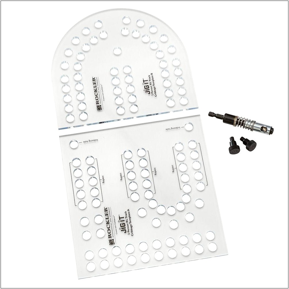 Straight Track 2 Player Cribbage Board Template Free