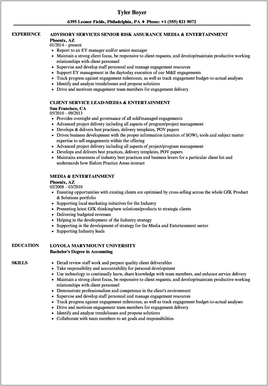 Structure A Resume For Media Jobs