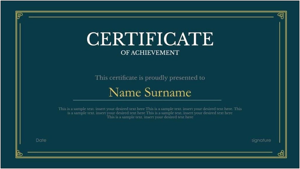 Student Certificate Of Excellence Google Template Free