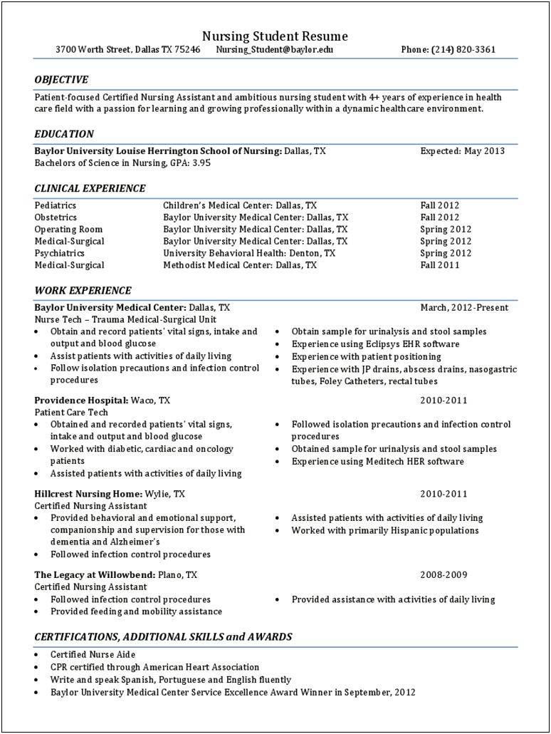 Student Resume Format Pdf Free Download