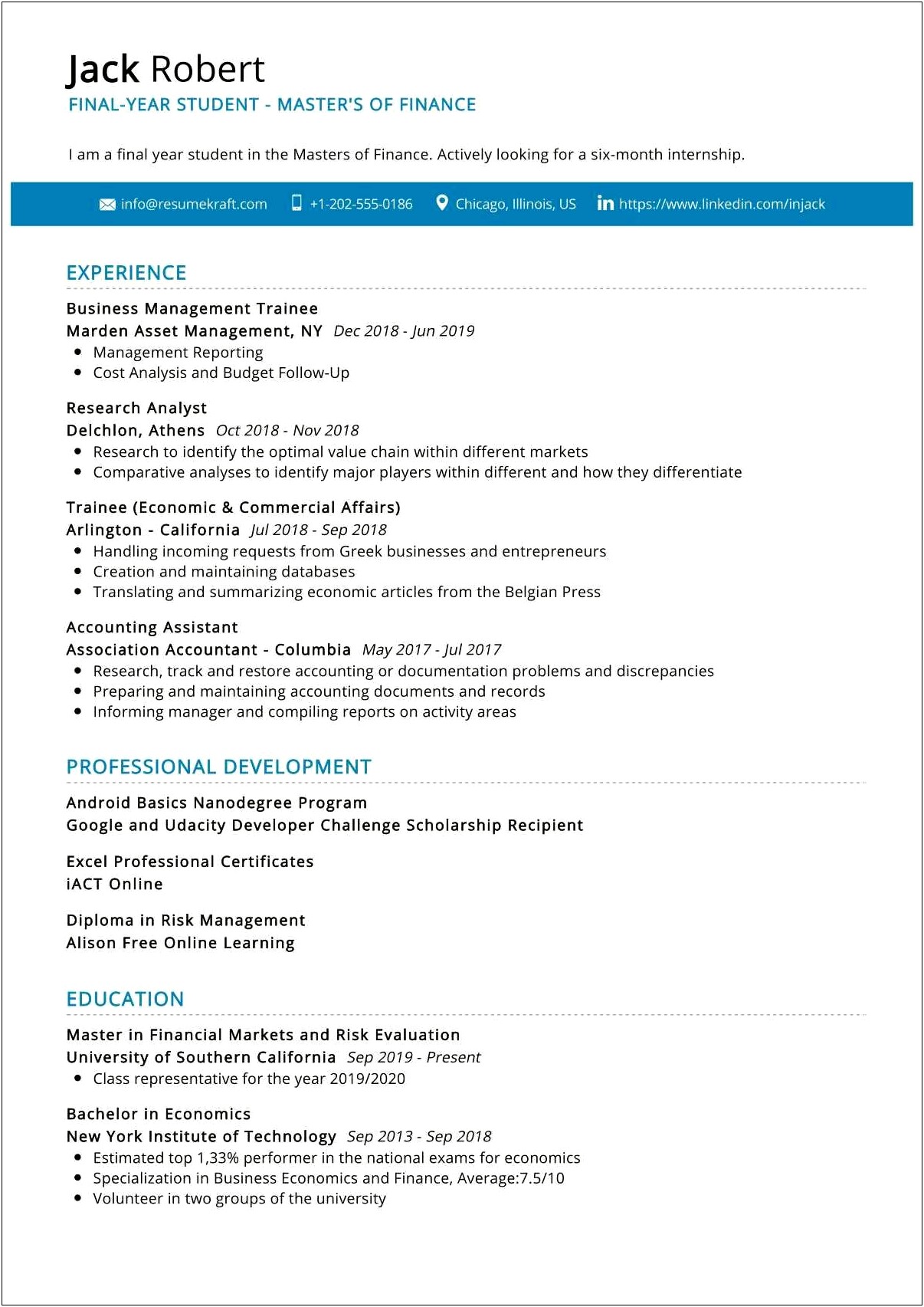 Student Web Portal In Resume Examples