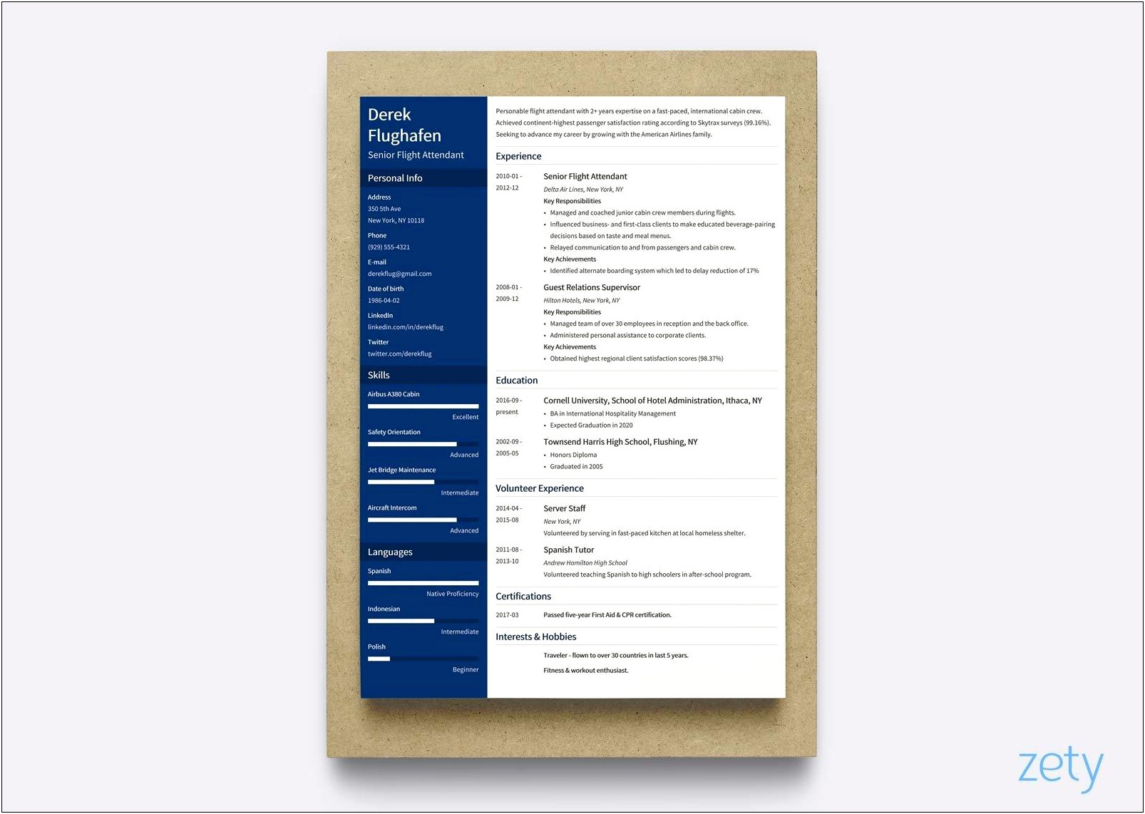 Stylish But Simple Examples Of Resume