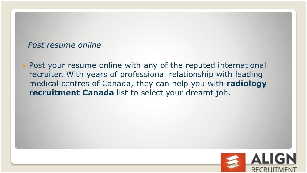 Submit Resume Online For Jobs In Canada