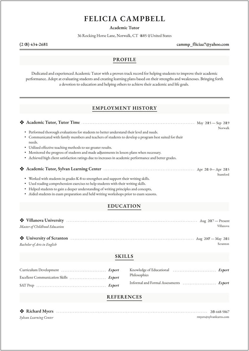 Substitute Church Music Director Job On Resume