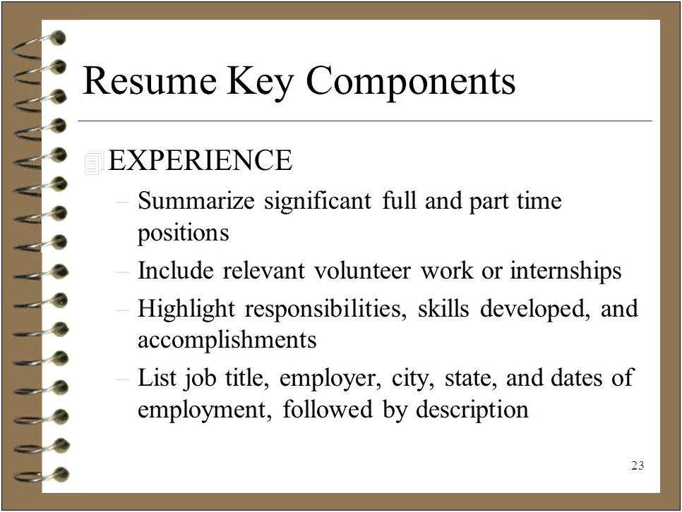 Summarizing Volunteer Experience For A Resume