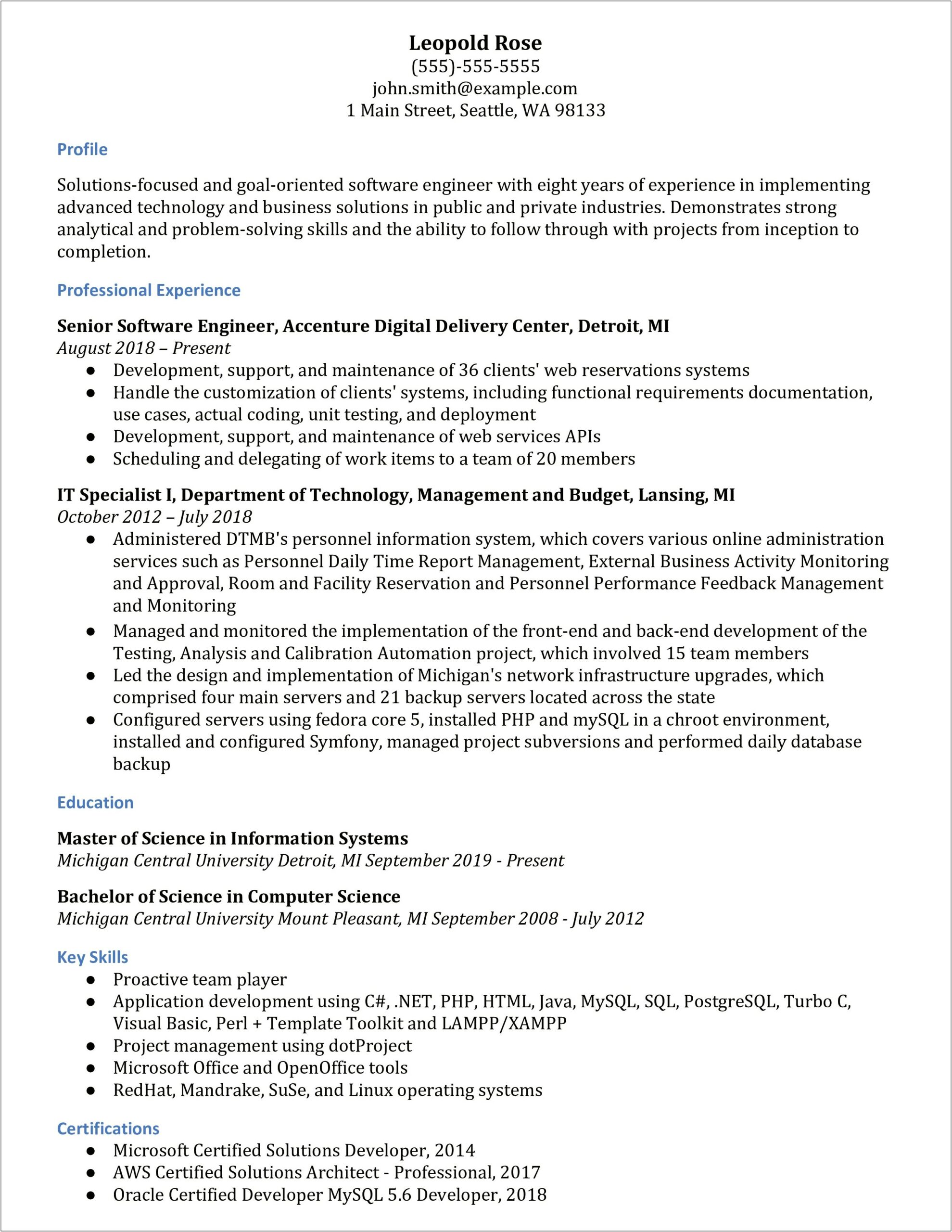 Summary For A Sr Director Engineering Resume