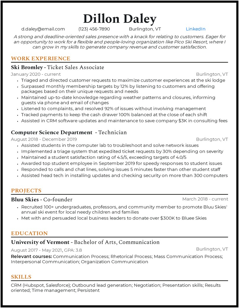 Summary For It Entry Level Resume