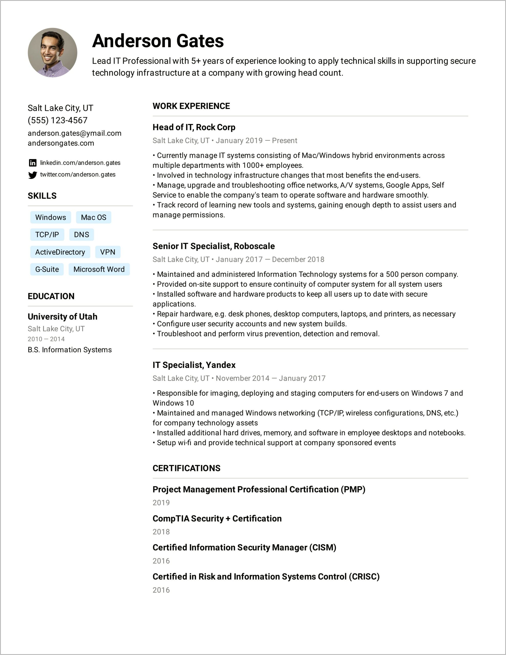 Summary For Resume With Little Experience Examples