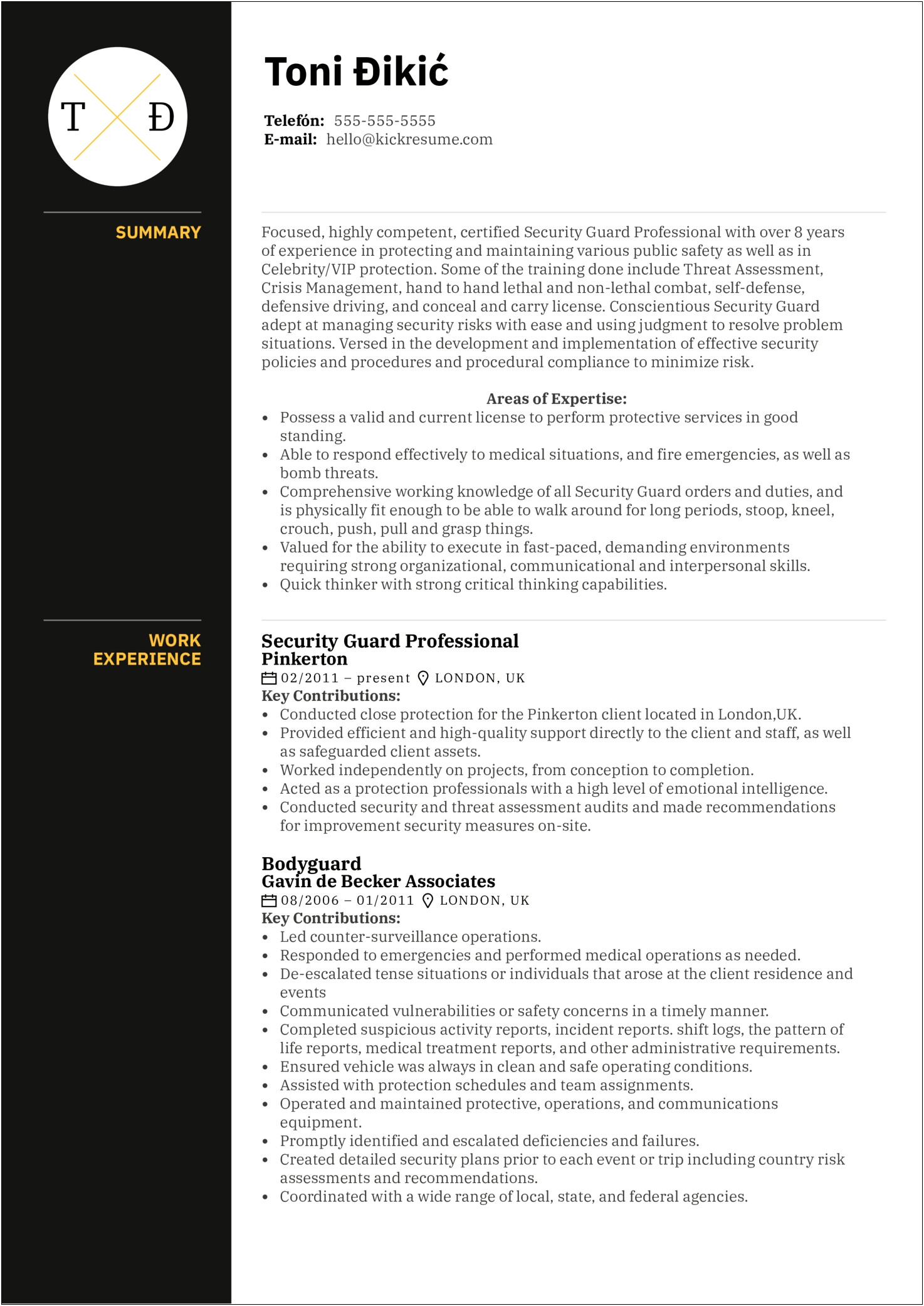 Summary Of Qualifications For Security Officer Resume