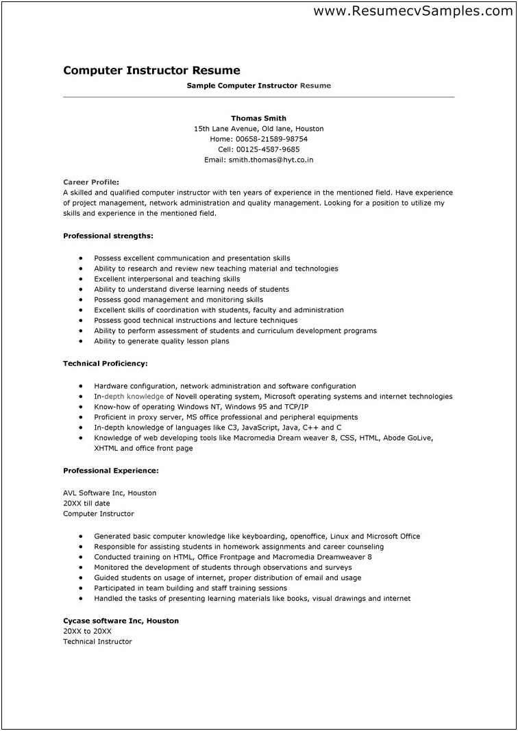 Summary Of Qualifications Resume Computer Skills