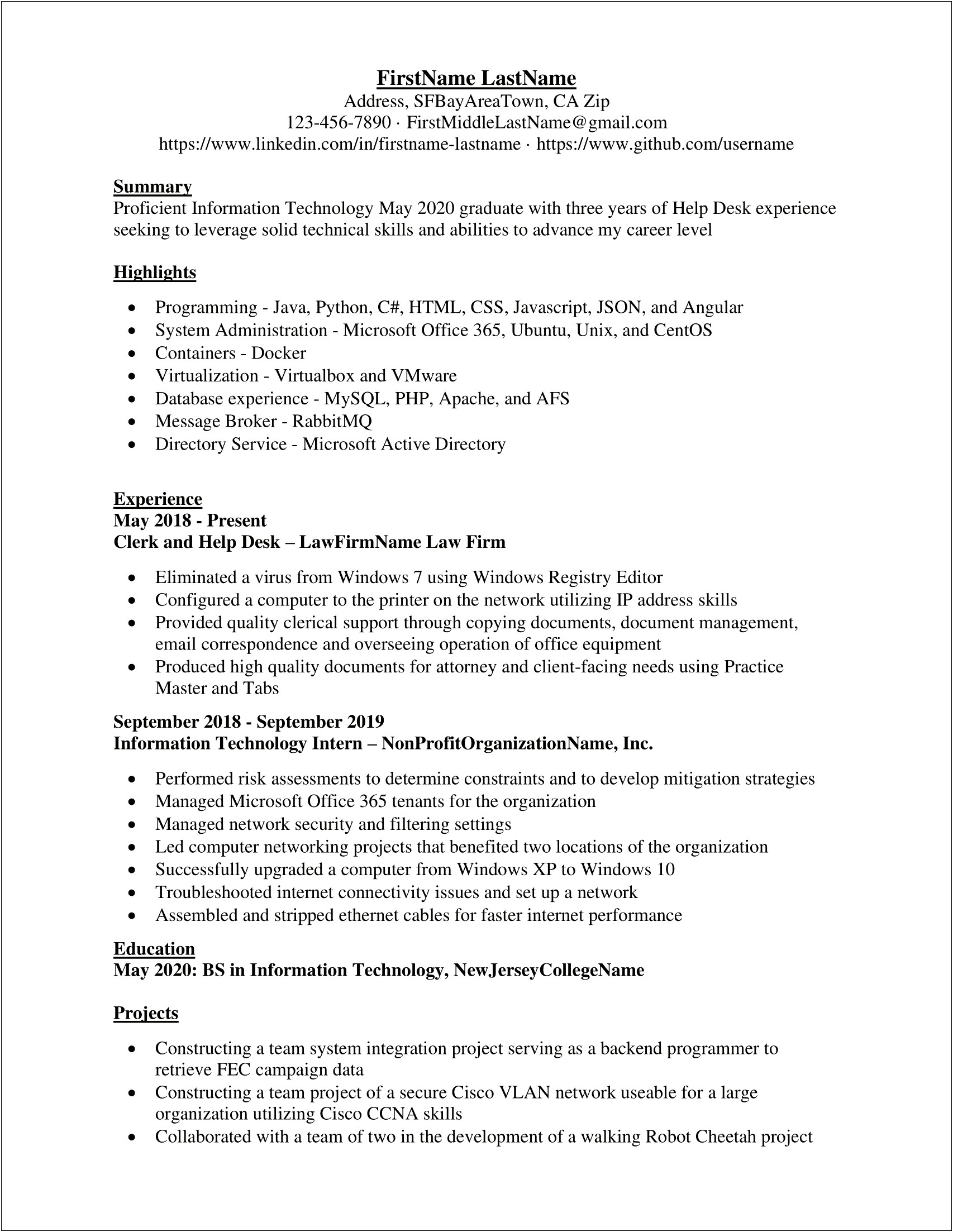 Summary Statement Resume Examples First Job