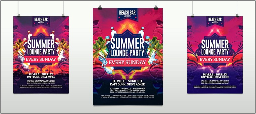 Summer Beach Party Flyer Template Free Download