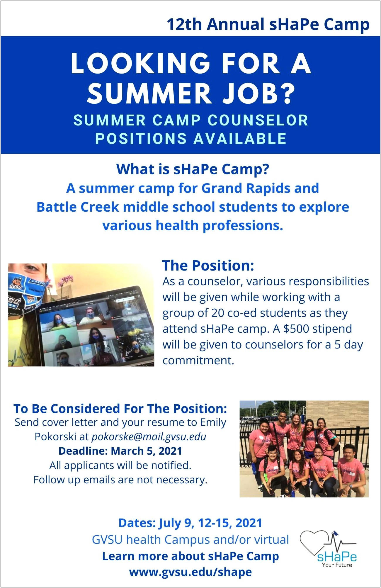 Summer Camp Counselor Job Description Resume