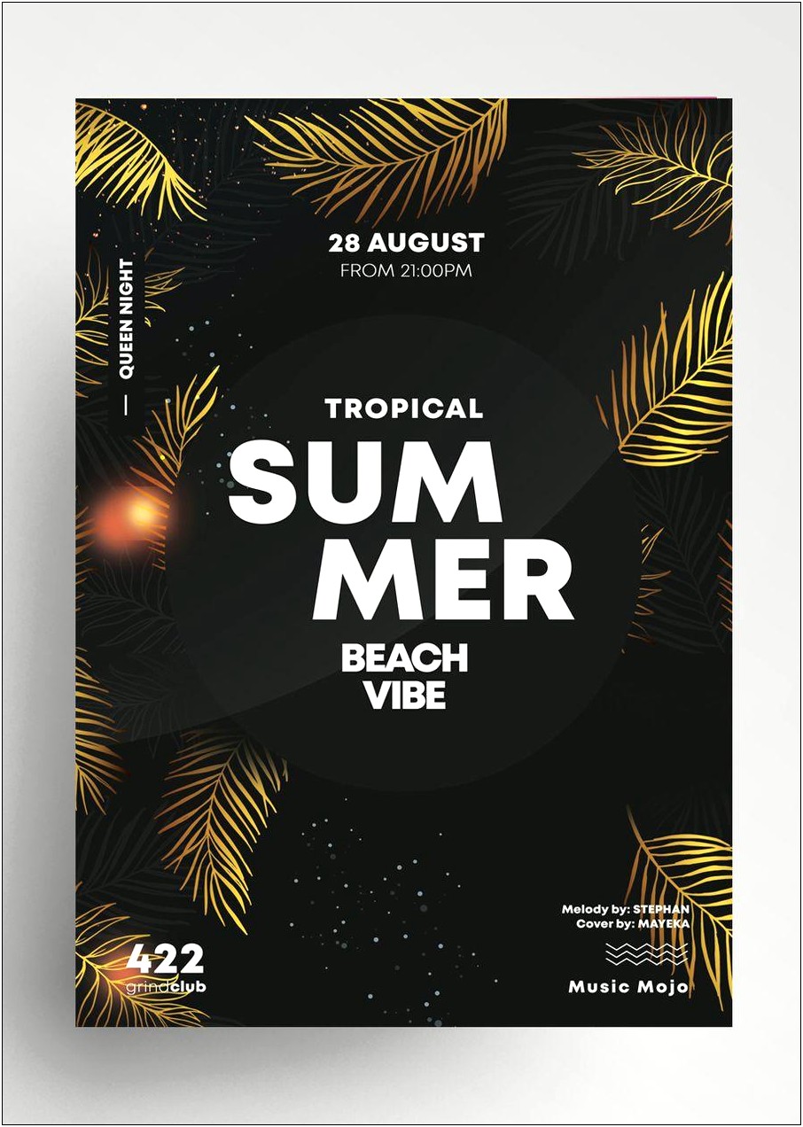 Summer Music Party Free Flyer And Poster Template
