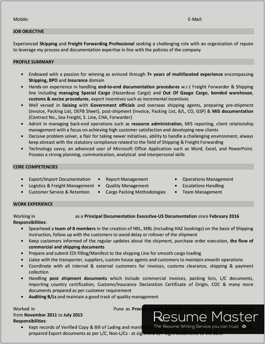 Supply Chain General Manager Bangalore Resume