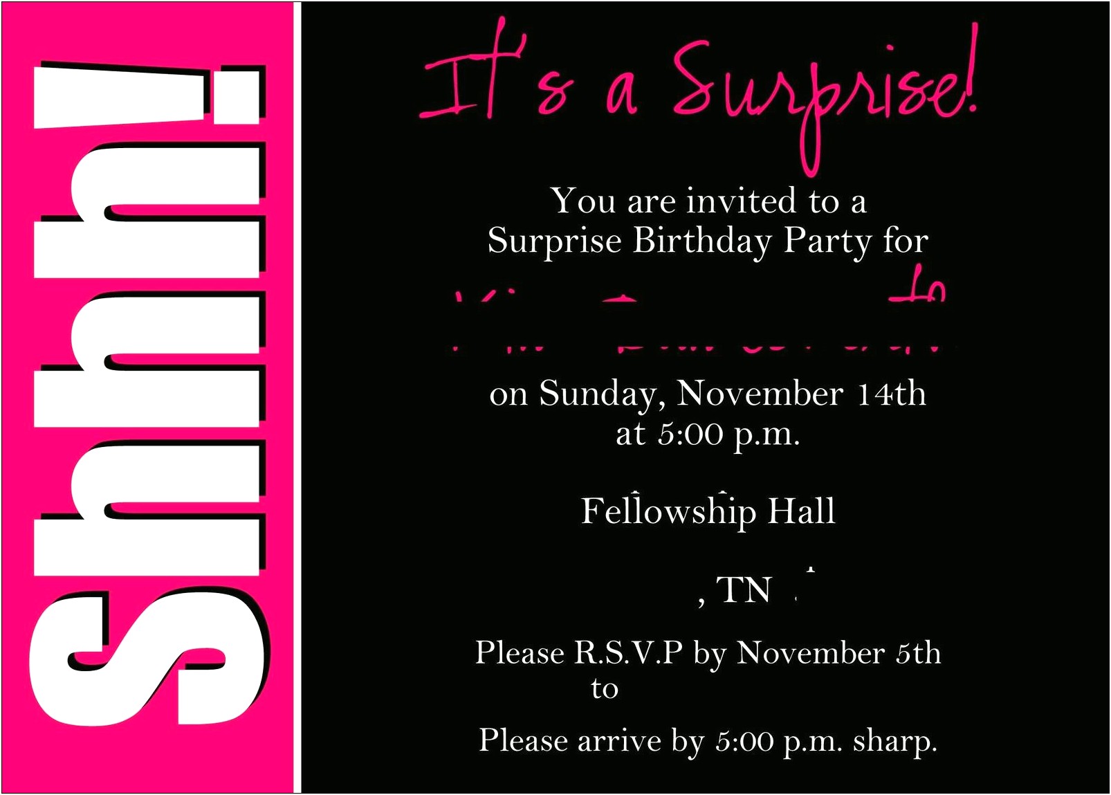Surprise 16th Birthday Party Invitations Templates Free Download