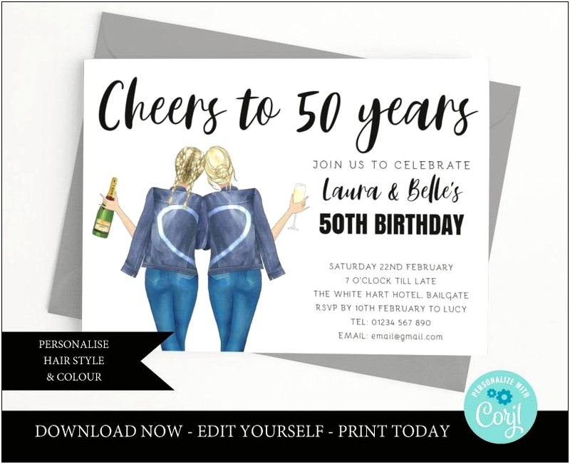 Surprise 50th Birthday Invitation Templates Free Download