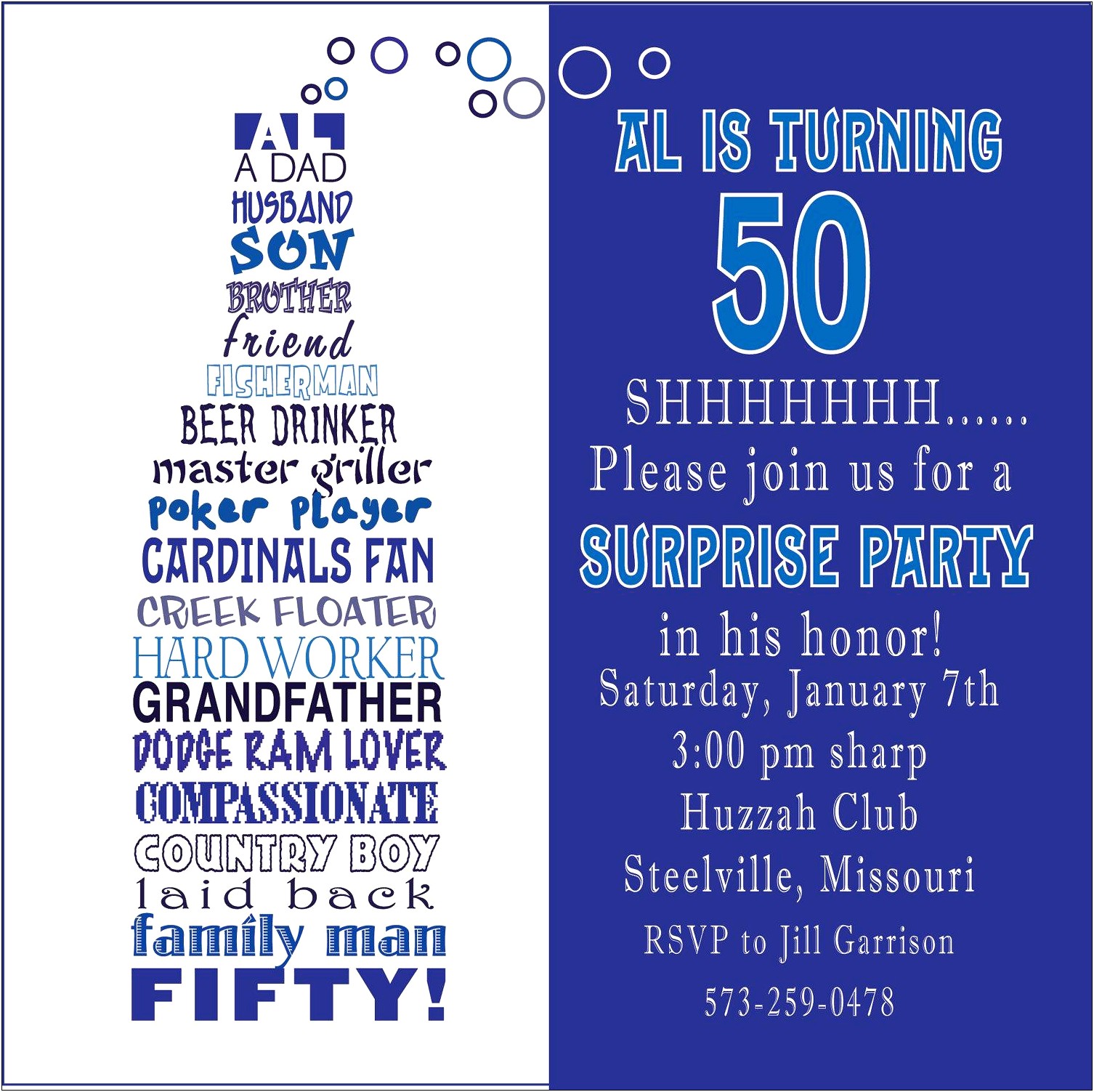 Surprise 50th Birthday Invitation Templates Word Free