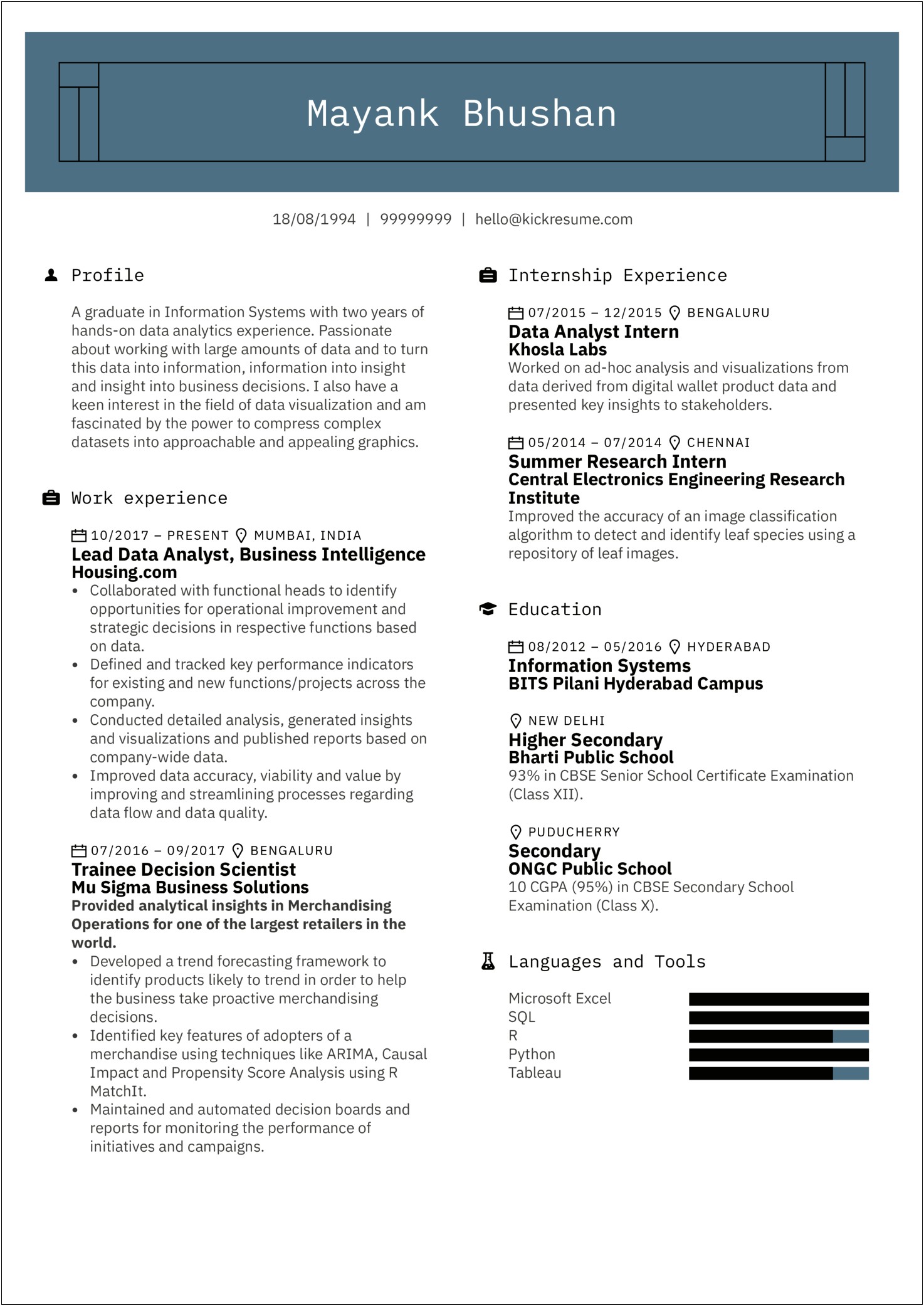 System Analyst Resume For No Experience