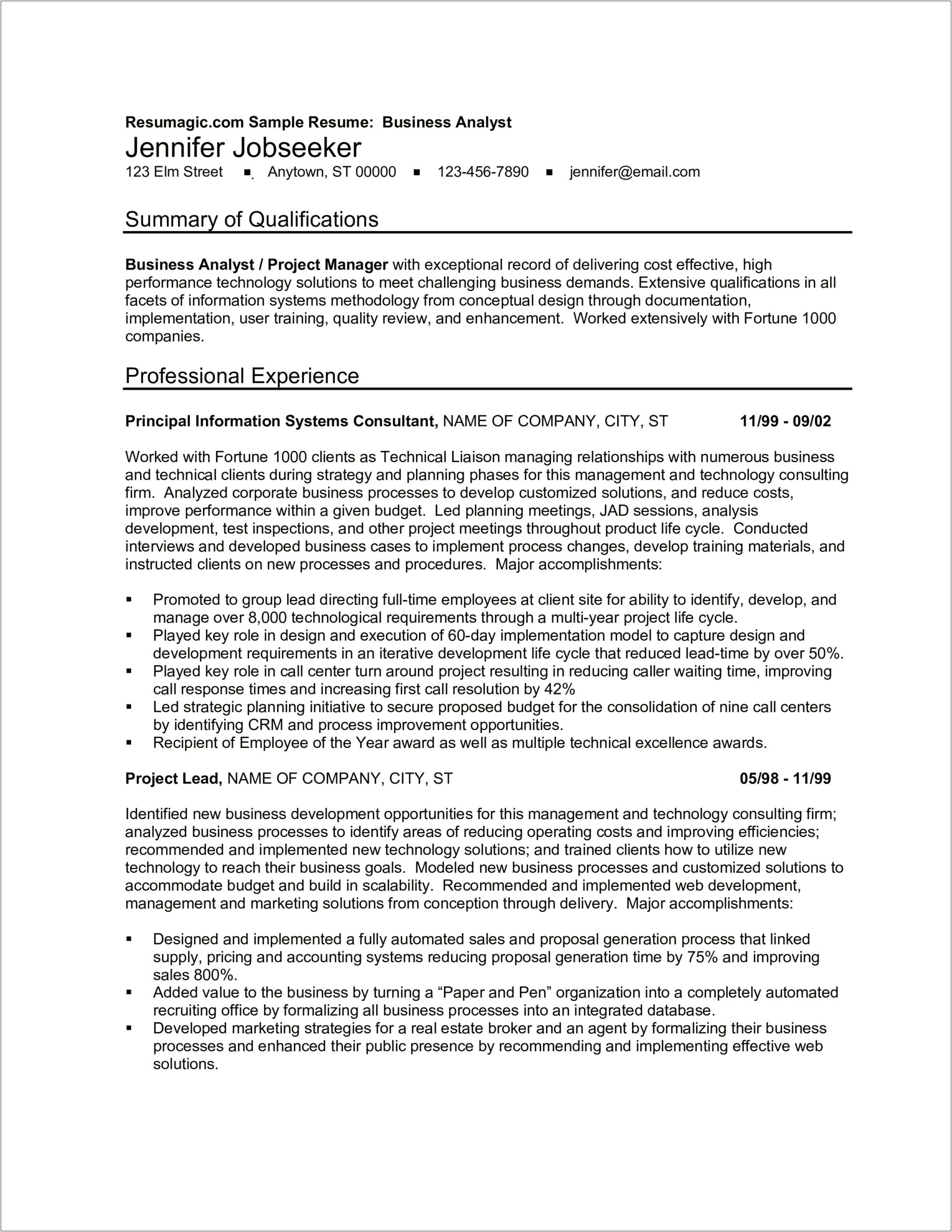 Systems Analyst I Objective On A Resume