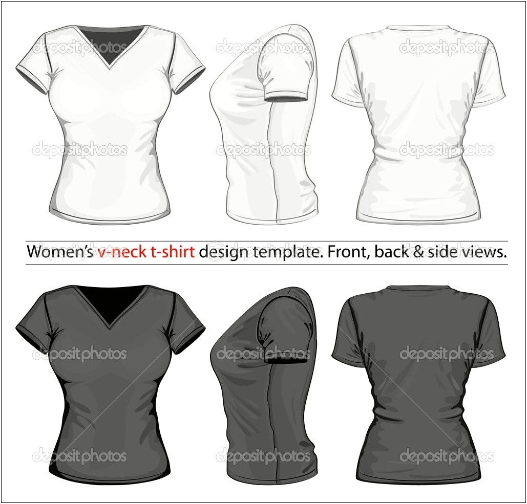 T Shirt Template Side View Free Download