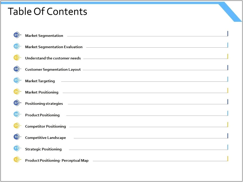 Table Of Contents Powerpoint Template Download
