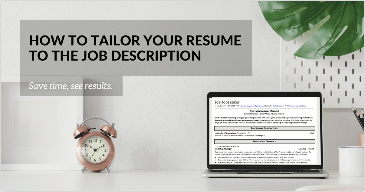 Tailor Your Resume For Each Job