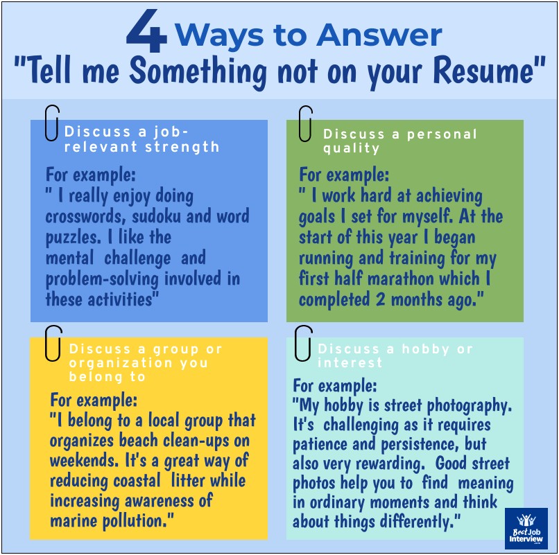 Talking About A Job Not On Resume